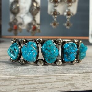 Navajo Turquoise Nugget Cuff